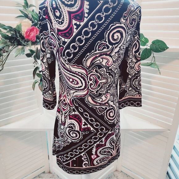 WHITE HOUSE BLACK MARKET PAISLEY BLACK / CRANBERRY SIZE SMALL - Picture 4 of 6